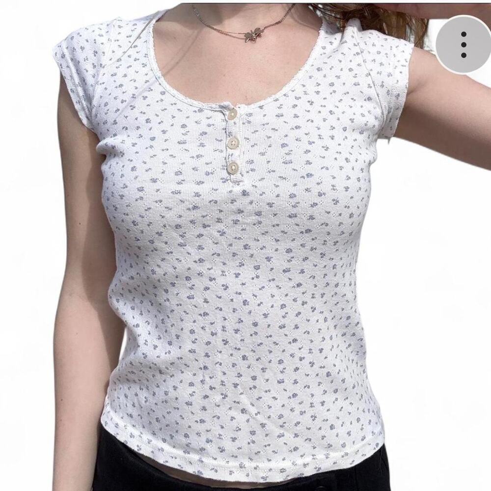 Brandy melville coquette floral shirt